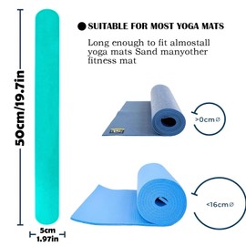 Risipu Yoga Mat Strap Slap Band, One Snap Keep Exercise Mat Tightly Rolled and Secure, Suitable for Workout Pilates Mat Storage(50 cm L x 5 cm W)(green)