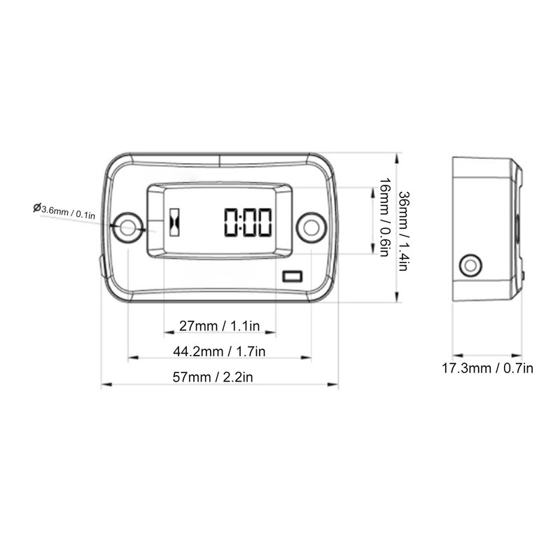 Vibration Activated Hour Meter Wireless Digital Maintenance Reminder Hour Gauge
