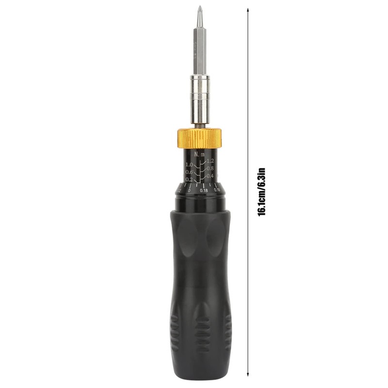 Torque Screwdriver, RTD-1.2 Screwdriver with Adjustable Torque, 0.2-1.2 Nm Hexagon,