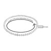 AeraVida Simple Round 3mm Beads .925 Sterling Silver Stretch Bracelet