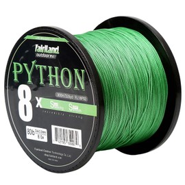 fairiland 8 Strands Braided Fishing Line, Solid Weaving 8X Braided Line for Smooth Casting, Strong Abrasion Resistance, High Sensitivity and Zero Stretch, 21-80 Test-LB, 328yd-0.14mm-21lb, Grass green