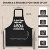 Bafiwu Funny BBQ Apron for Men, Cooking Apron Black, Gift