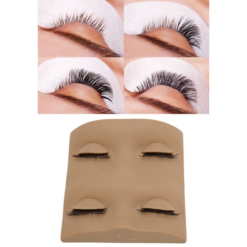 Lash Mannequin Head 2 Pairs Removable Replacement Eyes 3D Simulation