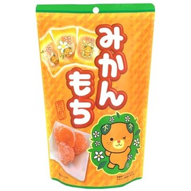 Mochi Mandarin Orange Traditional Japanese Rice Cakes, 130g, Soft Chewy Wagashi Food Sweets Estala
