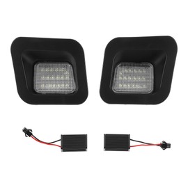 X AUTOHAUX 2 Pcs LED License Plate Light Tag Lamp Assembly for Dodge for Ram 1500 2500 3500 2003-2018 No.55078095AB White 6500K Clear Lens