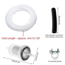 Fuel Tank Standpipe Kit for Webasto Eberspacher Diesel Heaters – Fuel Line Extractor Set with 490mm Pick-Up Pipe, Petrol Filter, 4M Hose, and Clips – Auxiliary Heating Accessory
