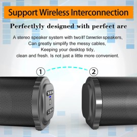 Universal Bluetooth 5.0 Wireless TV Soundbar 4 Speaker Subwoofer for Home Theater & Remote