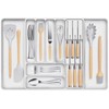 Lifewit Silverware Organizer for Kitchen Drawers, Expandable Utensil Tray with