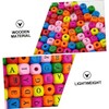 DOITOOL 200Pcs Alphabet Cube Beads for Jewelry Making Durable Square