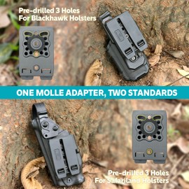 GUN & FLOWER Molle Attachments for Vests, Taser, Holsters, Mag Pouches, Backpacks, 3-inch Molle Adapter Clip for Holster (Pair with Mounting Hardware), 3" Clip Tactical Bag Accessories