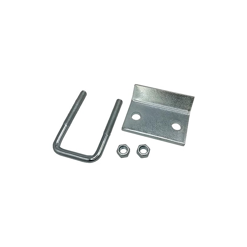Strut to Beam Clamp with Square U-Bolt and Nuts, 13/16"