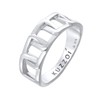 Kuzzoi Solid Men's Ring (8 mm) in Curb Design Polished