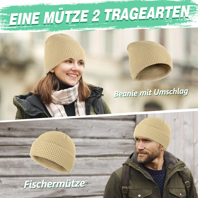 Kiiwah Beanie Hat Unisex Fishing Hat Beanie Warm Winter Hat