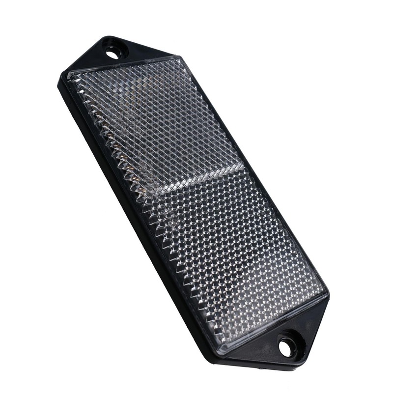 Clear Large Rectangle Front White Reflector Pack of 10 Trailer