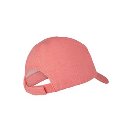 Sterntaler Unisex Baseball Cap Made of Cotton Muslin – Summer Baseball Cap Adjustable with Velcro Fastener – Sporty Baby and Children's Visor Cap, coral, 49