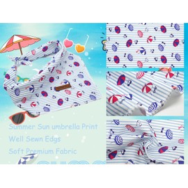 Lionheart Glory Washable Soft Blue Dog Scarf, Stripe Print Square Adjustable Bandana for Small to Large Dogs