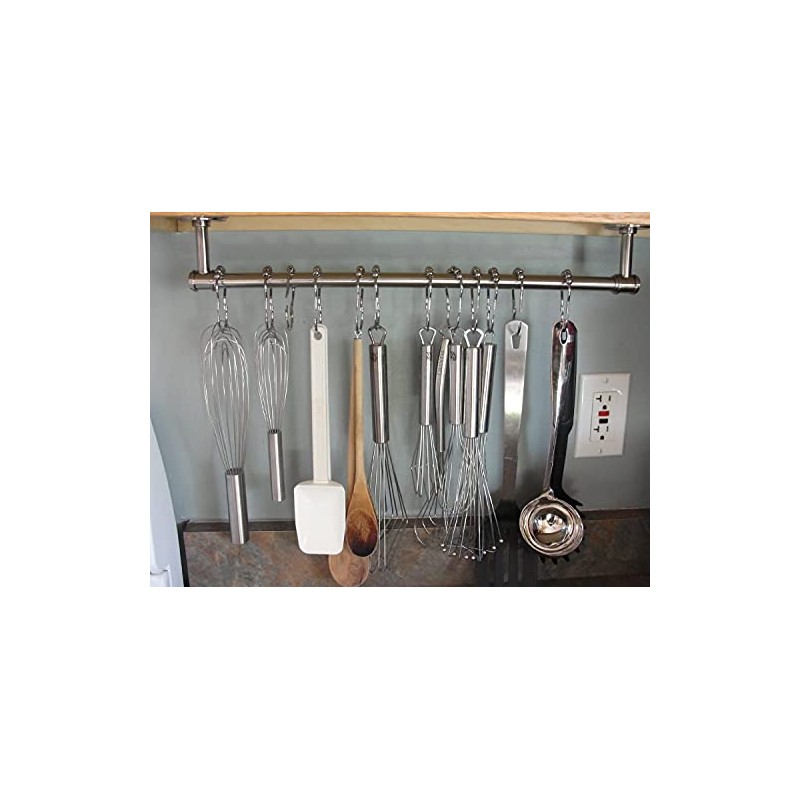LIHAO 12Pcs Cortina de Ducha de Acero Inoxidable