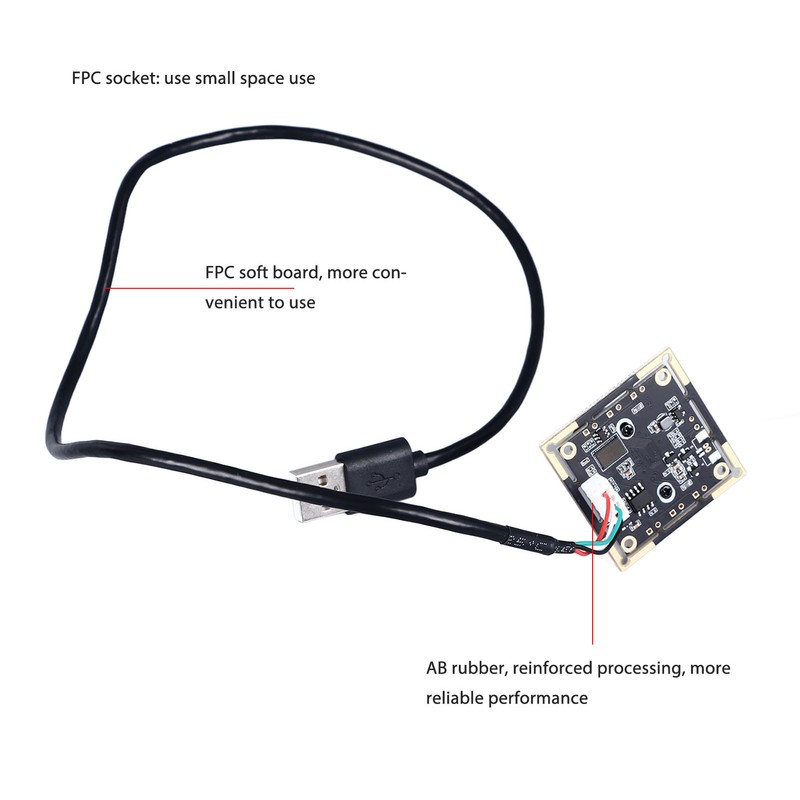 2MP Color Camera Module Global Exposure High Speed Scanning USB