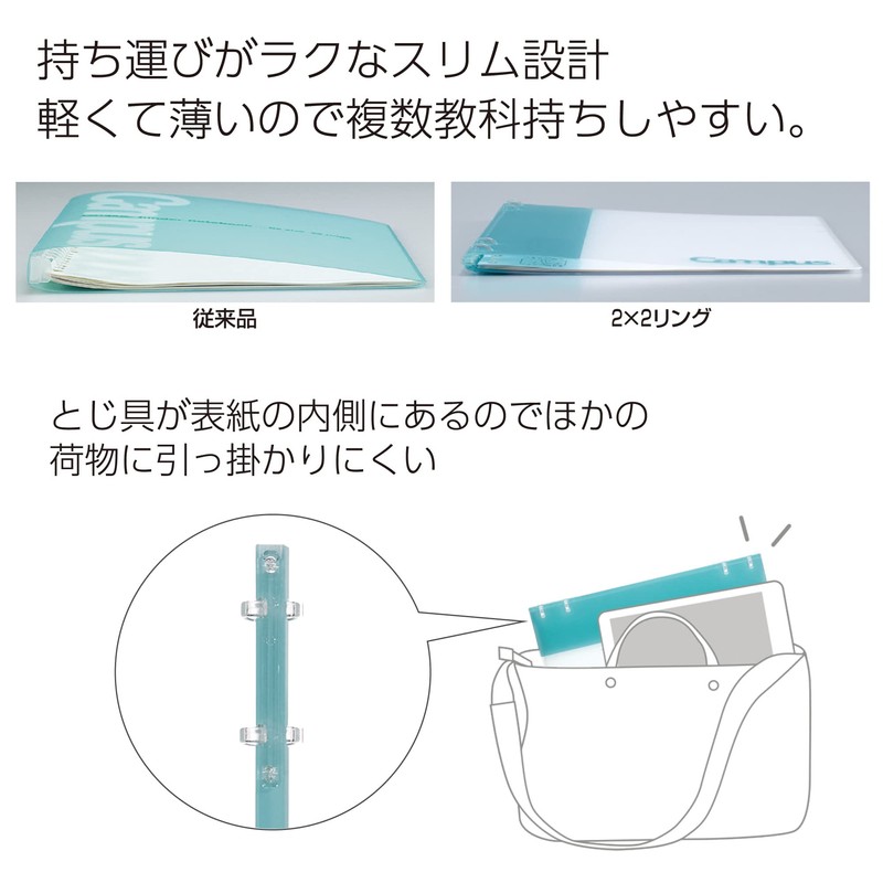 Kokuyo Le-NP704Y Loose Leaf Binder B5 Campus Notebook-like Binder, 26