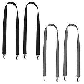 MAGARROW Mitten Clips Strap Gloves Clips Elastic Short Strap Anti Lost (Grey(2-Pcs) +Black(2-Pcs)- Long, 31-in (Approximately))