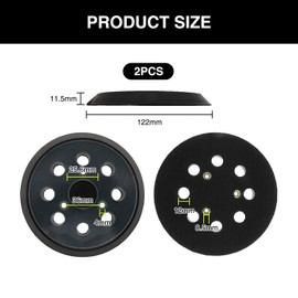 2 Pcs 5 Zoll Schleifpad Ersatzpad, 8 Loch 3 Auge Hook und Loop Schleifpad Ersatzpad als Ersatzteil Stützteller Kletthaftteller für MAKITA BO5031, M9204, BO5041 für DeWalt 151281-08 DW4388