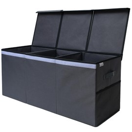 SoftOwl Extra Large Toy Storage Organizer with Lid - Sturdy, Collapsible Toy Chest Storage Box Design - Toys Bin with Dividers for Kids, Nursery, Bedroom, Playroom 37"x16"x14"