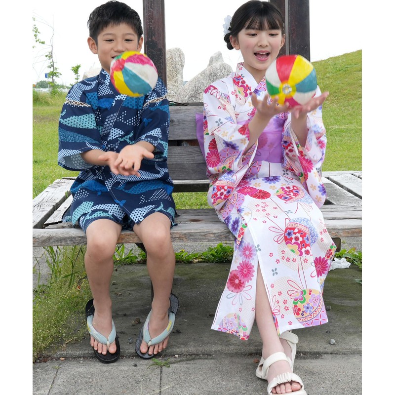 Bee saa01400 3-Piece Kids’ Yukata Set, Girls, Summer, Easy to