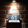 Badgemaster Modern Anthracite House Number Sign Plaque Stainless Steel Standoffs