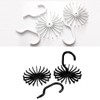 4 Pack Rotating Tie Rack Hangers - Closet Organizer Hooks