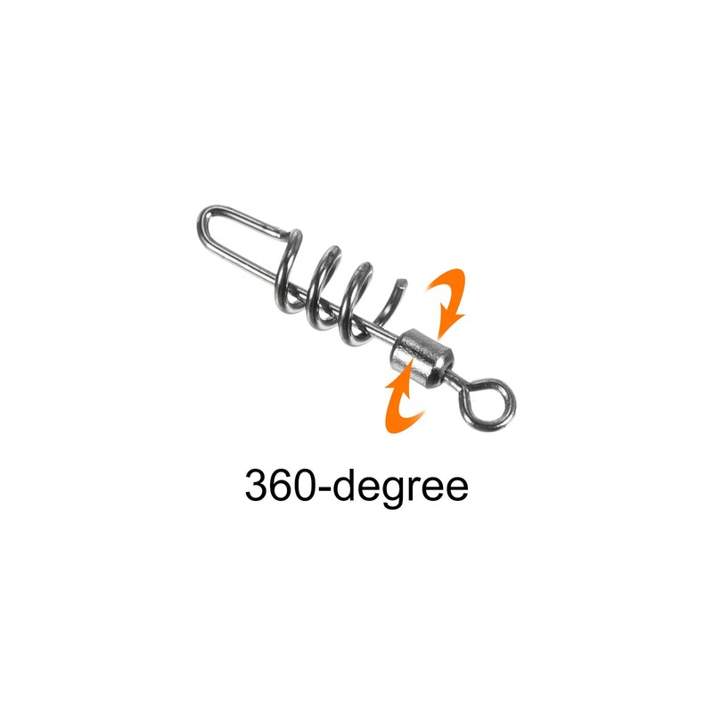 PATIKIL Cork Screw Swivel Snap, 10 Pack 24lb Stainless Steel