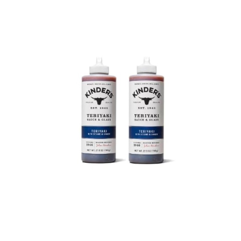Kinders Teriyaki Marinade Sauce, 27.5 fl oz, 2-Pack