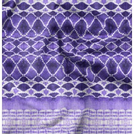 Soimoi Purple Cotton Canvas Fabric Tribal Tie-Dye Print Fabric by Yard 44 Inch Wide