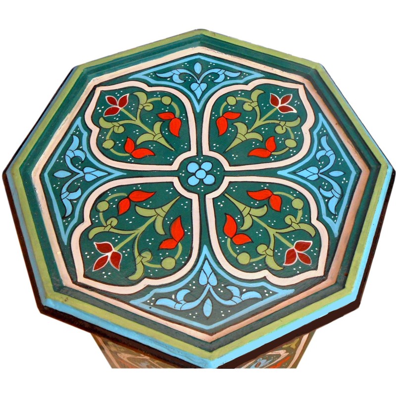 Moroccan Wood Side End Table Corner Coffee Handmade Hand Painted