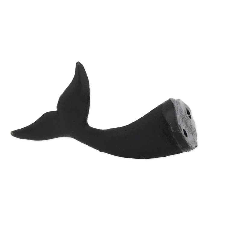 The Bridge Collection Cast Iron Whale Tail Wall Hook -
