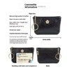 Credit Card Holder Keychain Wallet Leather Zipper Card Case for