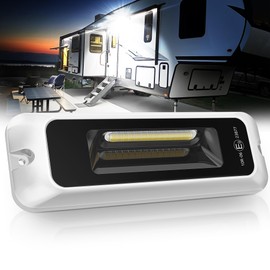 MICTUNING 6 Inch RV Exterior Porch Light, LED Utility Awning White 6000K, Outdoor IP68 Waterproof Aluminum for Garden Camper Trailer Truck SUV MPV Cabinet Hallway Boat Home