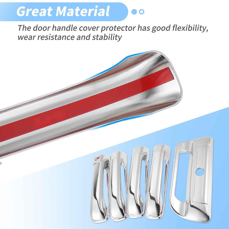 FUELHOOD Door Handle Tailgate Cover Protector Set for Dodge for