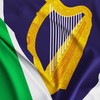 Irish Flag - Ireland Flag with Crest Harp - Tri-Colour
