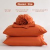 JSD Burnt Orange Sheet Set Queen Size, 4 Piece Microfiber
