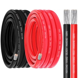 6 Gauge Wire,6 Gauge Marine Wire Tinned Copper Electrical Wire Cable-20FT Red Marine Wire 6 AWG + 20FT Black Marine Wire 6 Gauge,6 AWG Wire for Marine Speaker Led Lighting Solar Panel Car Automotive