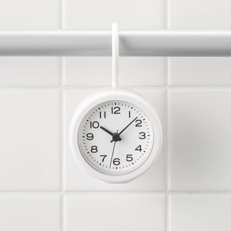 Muji MJ-BC2 12046745 Analog Bass Clock, White, Width 3.4 x