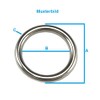 10 Round Rings 50 x 7 mm O-Ring Galvanised Steel
