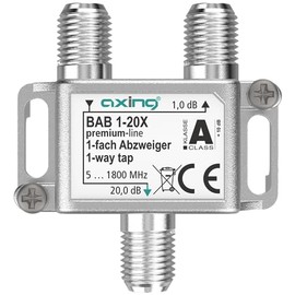 Axing BAB 1-20X 1-Way Splitter 20 dB 5-1800 MHz TV Data Internet Cable TV