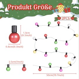 Naler Pack of 2 Lights for Dollhouse Accessories, Christmas Gnome Accessories, Miniature Gnome Furniture, Lamp, Light, Fake Lights for Decoration