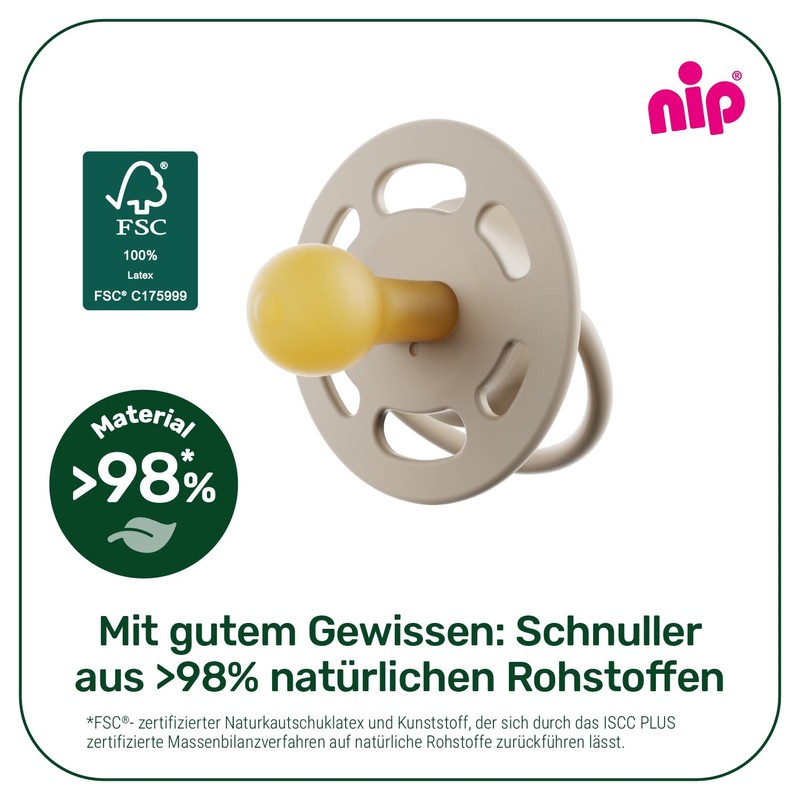 nip Cherry Green Dummy Set, Limited Edition, 0-6 Months, Sustainable: