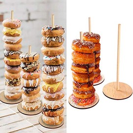 Wood Donut Stands - Set of 3 Donut Display Stands - Wedding Donut Bar Holder Dessert Bar Stand Wedding Decor