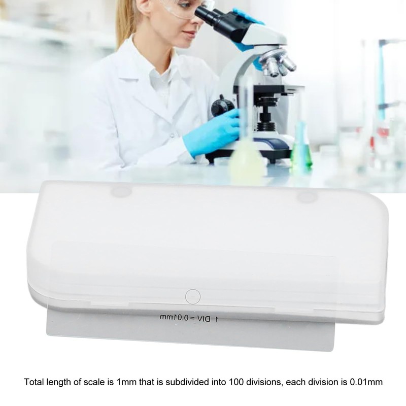 0.01mm Stage Micrometer Microscope Camera Calibration Slide Optical Glass Reticle