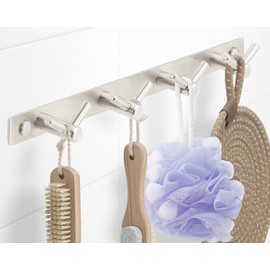 Stahlia Coat Hook Rack Brushed Stainless Steel Wall Hook Coat Rack Wall Coat Rack 4 Hooks