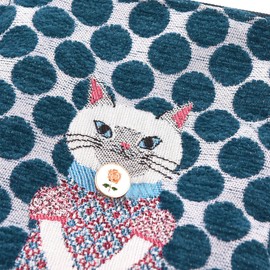 Kusguru Japan Parlor Suzurundo Jacquard Woven Sacoche, blue