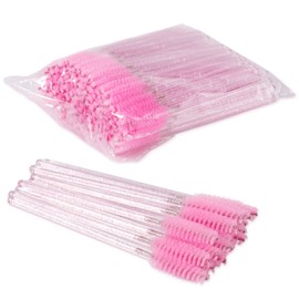 Annhua Screw Brush Disposable 100pcs Screw Brush Disposable Screw Brush Screw Brush Eyebrow Eyelash Brush Extensions Eyelash Brush for Hair Extensions Cosmetic Screw Brush Eyelash Comb Crystal